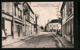 CPA Fère-en-Tardenois, Rue Carnot, Place De La Déesse, Rue De Reims  - Other & Unclassified