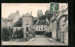 CPA La Ferté-Milon, La Mairie Et L`Eglise Notre-Dame  - Sonstige & Ohne Zuordnung