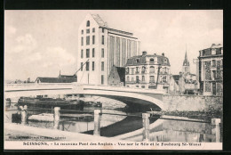 CPA Soissons, Le Nouveau Pont Des Anglais, Vue Sur Le Silo Et Le Faubourg St-Waast  - Soissons