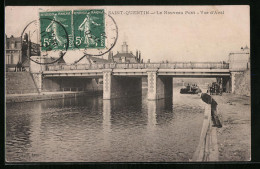 CPA Saint-Quentin, Le Nouveau Pont, Vue D`Aval  - Saint Quentin