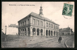 CPA Montcornet, La Place Et L`Hotel De Ville  - Sonstige & Ohne Zuordnung