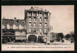 CPA Saint-Quentin, Place Du 8 Octobre Et Hotel De La Paix  - Saint Quentin