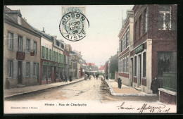 CPA Hirson, Rue De Charleville  - Hirson