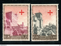 Croce Rossa Lire 25 E 100  Varietà Non Dentellati Orizzontalmente - Unused Stamps