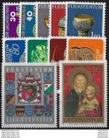 1973 Liechtenstein Complete Year 11v MNH - Otros & Sin Clasificación