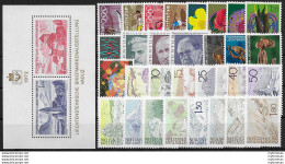 1972 Liechtenstein Complete Year 30v+1MS MNH - Other & Unclassified