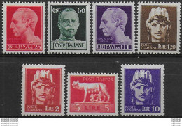 1945 Italia Luogotenenza 7v. Roma Bc MNH Sassone N. 529/35 - Sonstige & Ohne Zuordnung