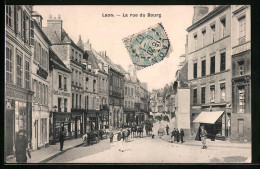 CPA Laon, La Rue Du Bourg  - Laon