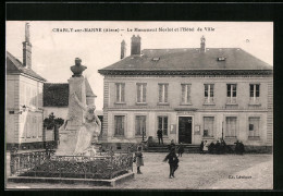 CPA Charly-sur-Marne, Le Monument Morlot Et L`Hotel De Ville  - Other & Unclassified