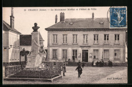 CPA Charly, Le Monument Morlot Et L`Hotel De Ville  - Autres & Non Classés