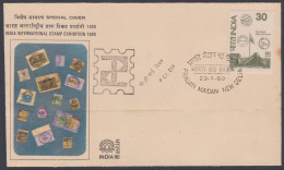 Inde India 1980 Special Cover International Stamp Exhibition, PCI Day, Philately, Pictorial Postmark - Cartas & Documentos
