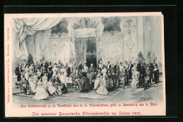 AK Die Gesamte Bayerische Königsfamilie Um Prinzregent Luitpold Im Jahre 1901  - Familles Royales