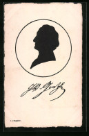 AK Von Goethe Im Portrair, Schattenbild  - Ecrivains