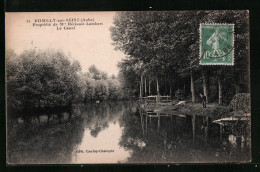 CPA Romilly-sur-Seine, Propriété De M. Hérissez-Lambert, Le Canal  - Romilly-sur-Seine