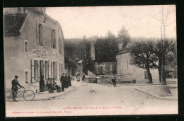 CPA Gyé-sur-Seine, La Rue De La Gare Et La Place  - Other & Unclassified
