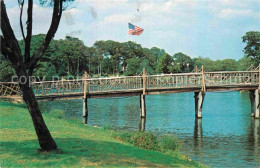 72710579 Spring_Lake_New_Jersey Rustic Wooden Bridge Over The Beautiful Scenic L - Altri & Non Classificati