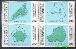 Micronesia, Federated States Of  1984 Mi 1-4 MNH  (ZS7 MCRvie1-4) - Aardrijkskunde