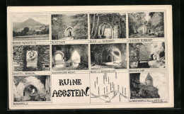 AK Wösendorf, Ruine Aggstein, Burgkapelle, Brunnen Hof, Landkarte Mit Spitz, Groisbach Und Marialaach  - Other & Unclassified