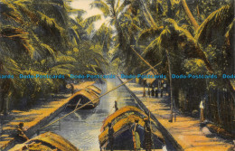 R111768 Old Postcard. Canal Palms. Plate - Monde
