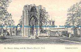 R112823 St. Marys Abbey And St. Olaves Church. York. Valentine - Mundo