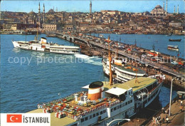 71842083 Istanbul Constantinopel Galata Bruecke Neue Moschee Sueleymaniye Dampfe - Turkije