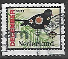 2011 Holanda Diciembre Flor Y Pajaro 1v.. - Oblitérés