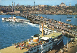 71842039 Istanbul Constantinopel Galata Bruecke Neue Moschee Suelemaniye Dampfer - Turquie