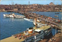 71841714 Istanbul Constantinopel Galata-Bruecke Neue Moschee Sueleymaniye Dampfe - Turkey