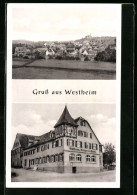 AK Westheim, Gasthaus-Metzgerei Zum Hirsch, Gesamtansicht  - Autres & Non Classés