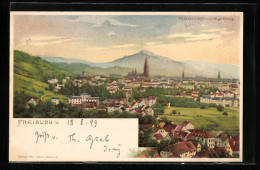 Lithographie Freiburg I. B., Totale Vom Jägerhaus Aus Gesehen  - Freiburg I. Br.