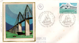 FDC 1975 PONT DE SAINT NAZAIRE - 1970-1979