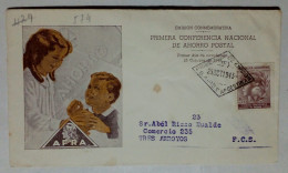 Argentine - Enveloppe Jour D'émission Avec Timbre Thème De L'épargne Postale (1943) - Usados