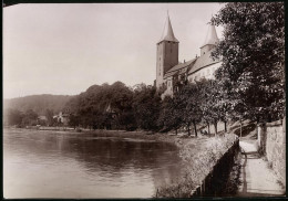 Fotografie Brück & Sohn Meissen, Ansicht Rochlitz I. Sa., Muldenpartie Mit Blick Zum Schloss  - Plaatsen