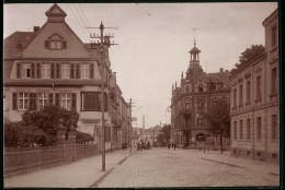 Fotografie Brück & Sohn Meissen, Ansicht Colditz I. Sa., Partie In Der Bahnhofstrasse Mit Geschäft Paul Oertel  - Orte