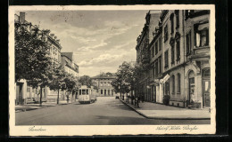 AK Landau, Strassenbahn In Der Strasse  - Tramways