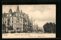 AK Zürich, Strassenbahn Am Alpenquai, Weisses Und Rothes Schloss  - Tram