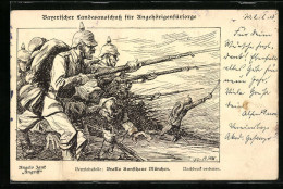 Künstler-AK Angelo Jank: Angriff Auf Dem Schlachtfeld, Soldaten Mit Karabinern  - Otros & Sin Clasificación