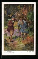 Künstler-AK Sign. F. Elssner: Rübezahl Und Der Apothekergehilfe  - Contes, Fables & Légendes