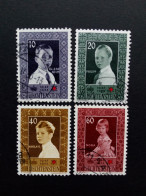 LIECHTENSTEIN MI-NR. 338-341 GESTEMPELT(USED) 10 JAHRE LIECHTENSTEINISCHES ROTES KREUZ 1955 - Cruz Roja