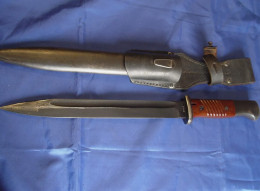 Baïonnette K98 Allemande WW2 Assortie Ab 44 Avec Fabricant De Grenouille Original Marqué - Armes Blanches