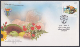 Inde India 2006 Special Cover Fruits & Flowers Show, Fruit, Flower, Apple, Flowers, Flora, Butterfly, Pictorial Postmark - Lettres & Documents
