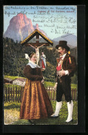 Cartolina Costumi Di Val Gardena, Dolomiti, Paar In Tracht  - Non Classés