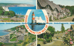 R111997 Good Luck From The Isle Of Wight. Multi View. Nigh. 1974 - Welt