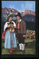 Cartolina Paar In Costumi Di Pusteria  - Unclassified