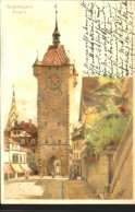 10582041 Baden AG Baden Stadtturm KuenstlerG. Kuegi X 1906 Baden - Andere & Zonder Classificatie