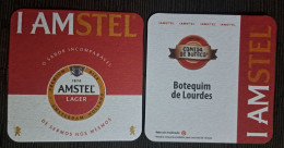 AMSTEL BRAZIL BREWERY  BEER  MATS - COASTERS # Bar Botequim De Lourdes Front And Verse - Beer Mats