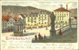 10581984 Einsiedeln SZ Einsiedeln KuenstlerK. Dussault Hauptplatz X 1898 Einsied - Otros & Sin Clasificación