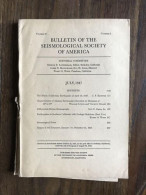Bulletin Of The Seismological Society Of America - Vol.37 - Number 3 - July 1947 - Sonstige & Ohne Zuordnung