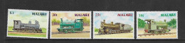 MALAWI 1987 TRAINS  YVERT N°493/496 NEUF MNH** - Treinen