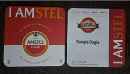 AMSTEL BRAZIL BREWERY  BEER  MATS - COASTERS # Bar BOOGUIE OUGIE  Front And Verse - Beer Mats